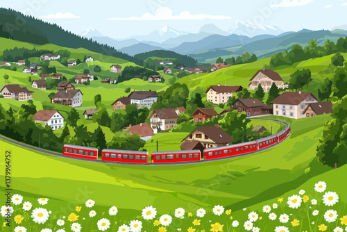 Train station landscape 
