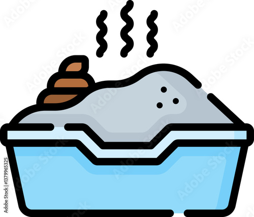 litter box Illustration on a white background.