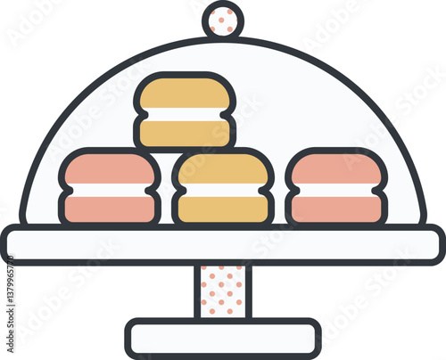 macaroons Illustration on a white background.