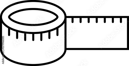 measuring tape Illustration on a white background.