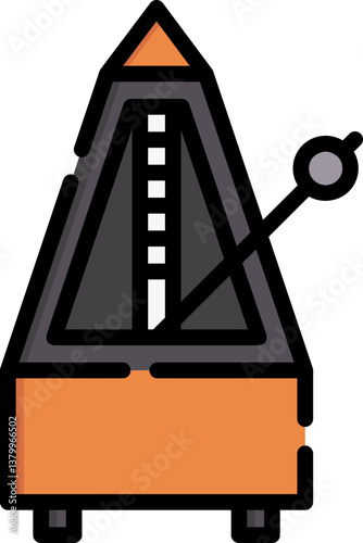 metronome Illustration on a white background.