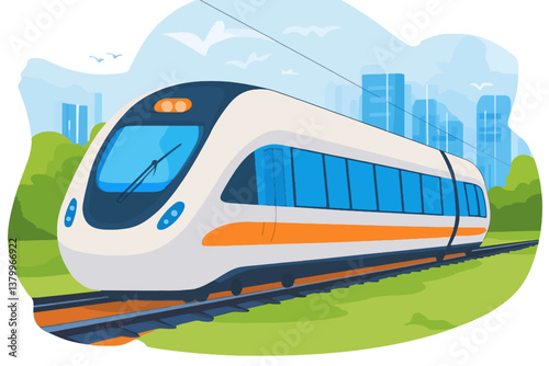 train on the railway landscape 