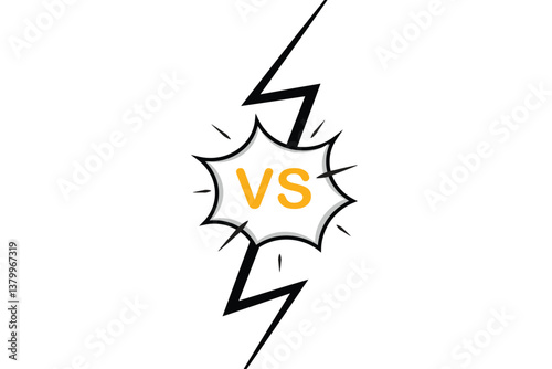 Versus Screen retro game on white background of analog tv.	