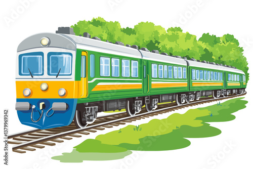Old train landscape 