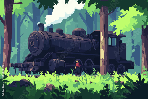 old steam train