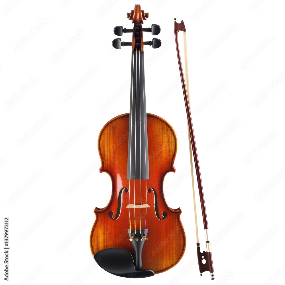 Fototapeta premium Classical Violin Bow on transparent background