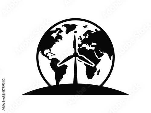 Earth Circle Silhouettes - Global Vector Icon Set
