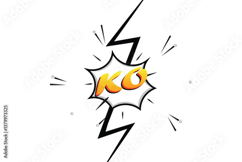 Versus Screen retro game on white background of analog tv, KO