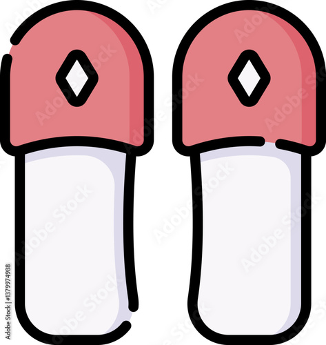 slippers Illustration on a white background