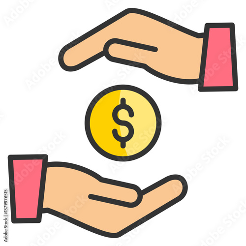 Handover  Icon Element For Design
