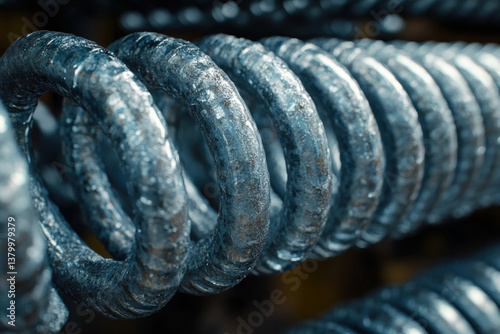 A close-up of a metal sprin...