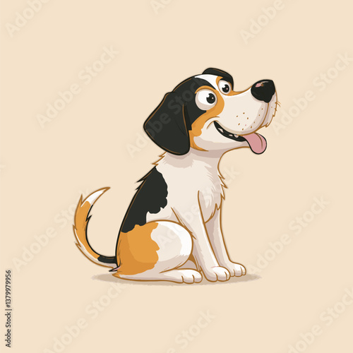 beagle dog with bone