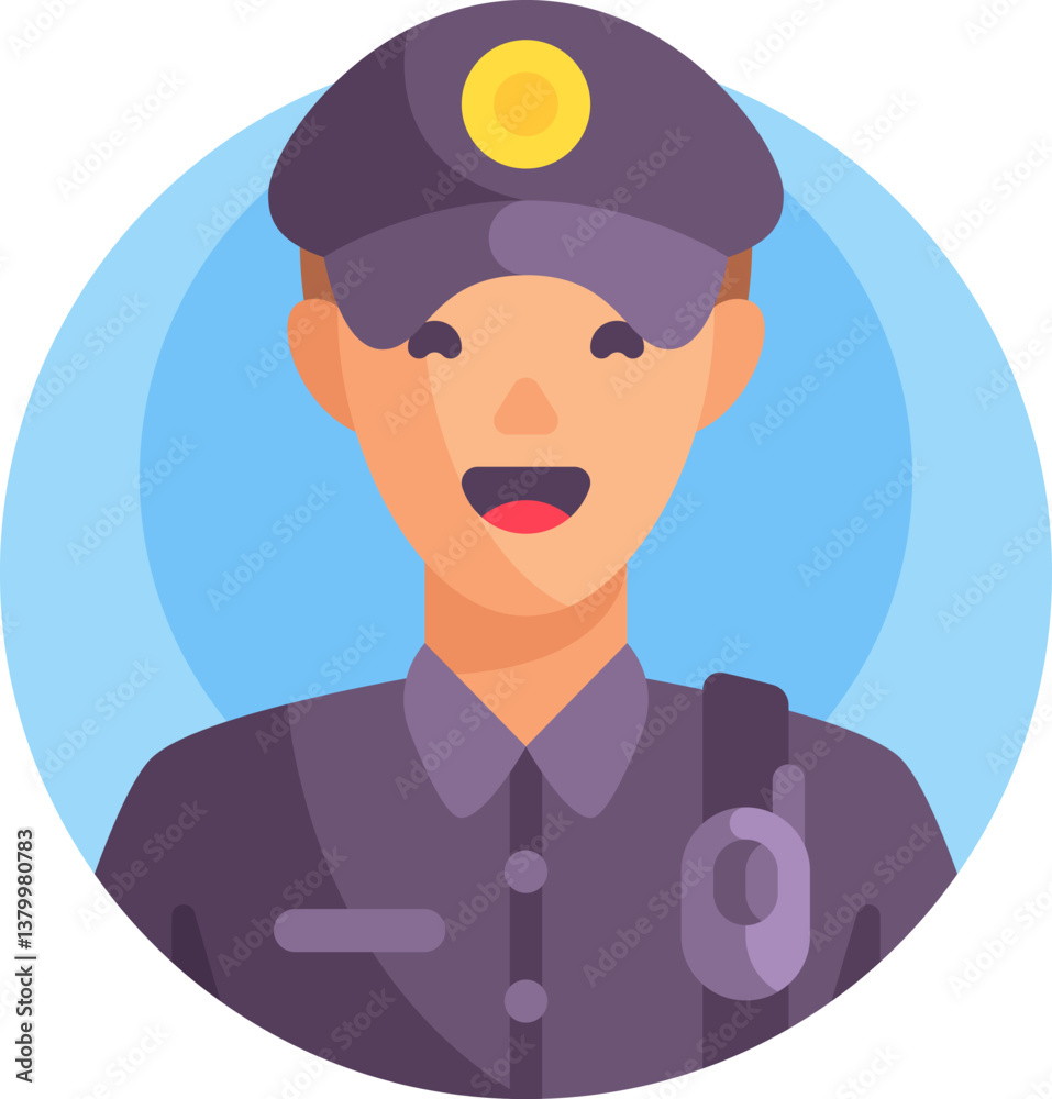 Security guard Illustration on a white background Security guard Illustration on a white background