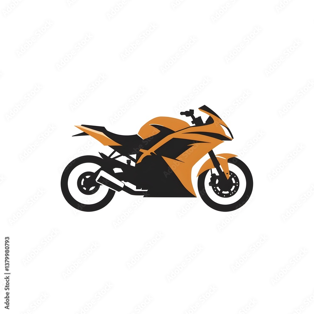 Obraz premium Motorcycle vector illustration