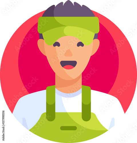 shopkeeper Illustration on a white background