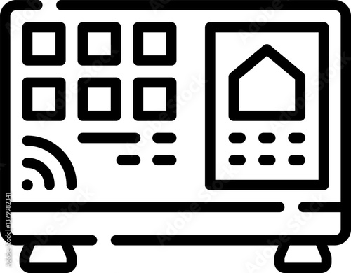 smart tv Illustration on a white background