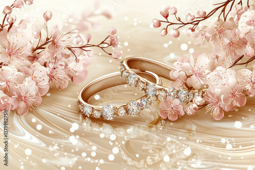 A romantic marriage backgro...