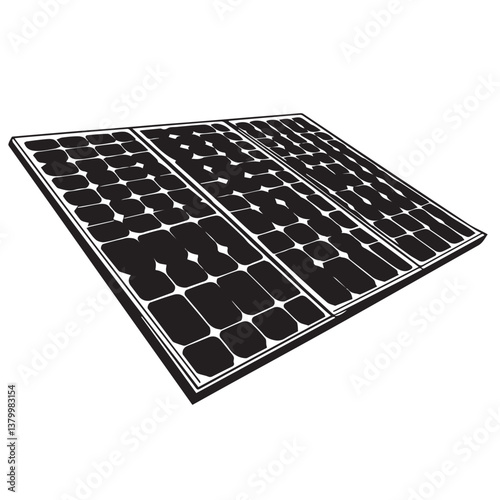 solar panel isolated on white background