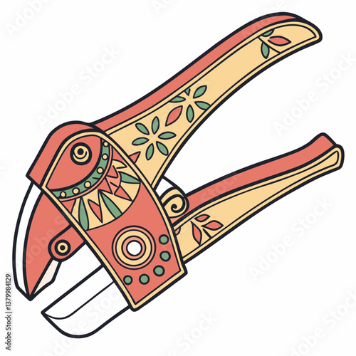 Circular cutter a detailed and colorful vector.