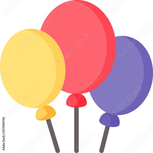 balloons Illustration on a white background