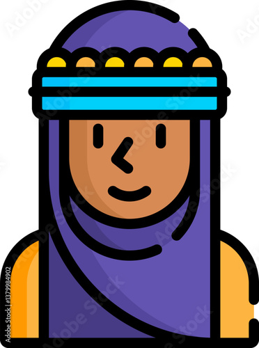 bedouin Illustration on a white background