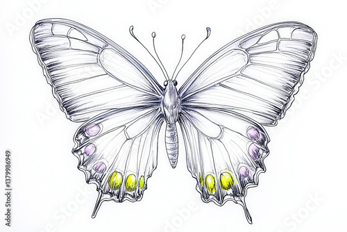 Butterfly sketch: A beautif...