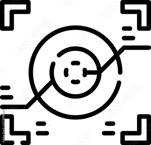 eye scanner Illustration on a white background