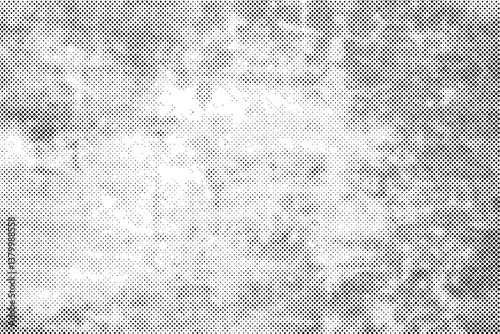 Abstract grunge halftone black dost texture background.