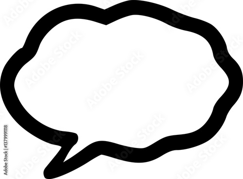 Rounded speech bubble, adding a friendly touch to conversations.