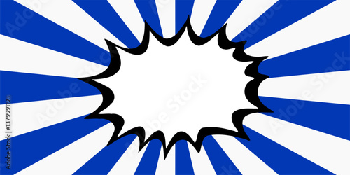 Dynamic comic speed lines background, conveying action and movement.