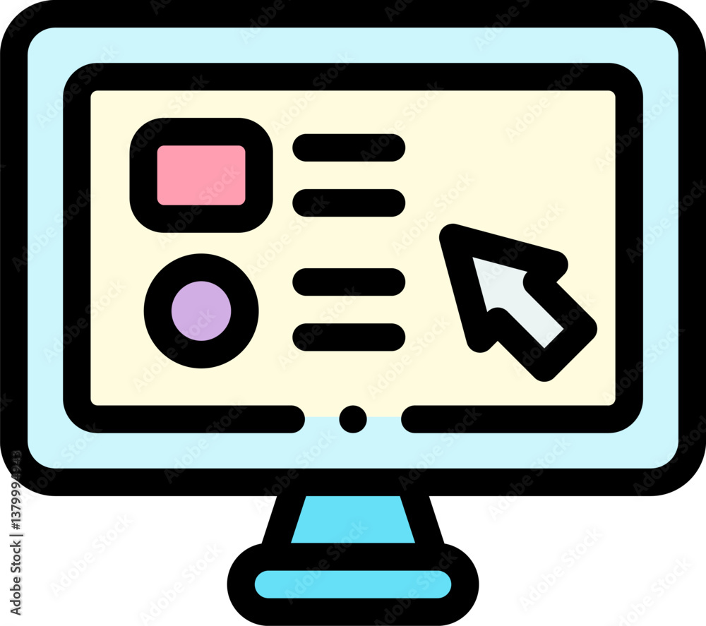 online lesson Illustration on a white background online lesson Illustration on a white background