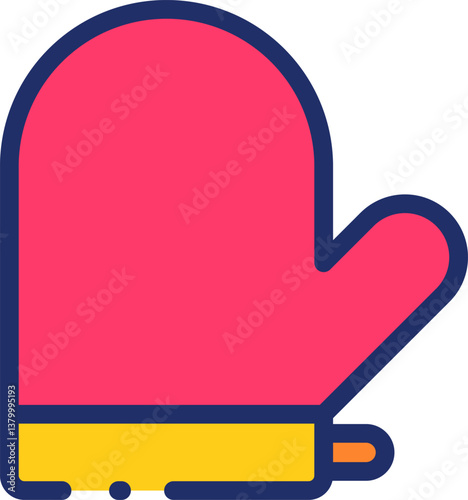 Oven glove Illustration on a white background