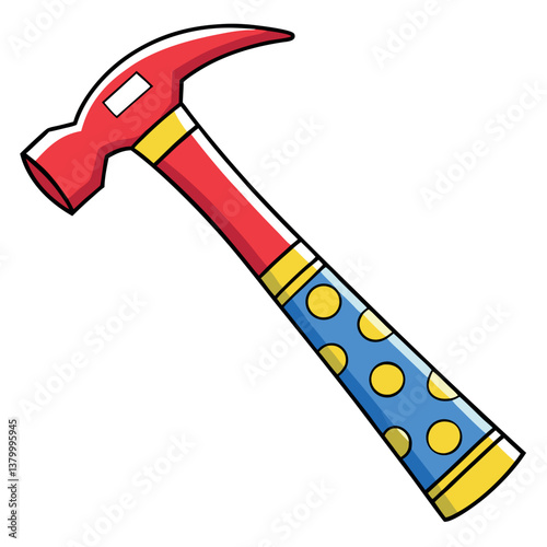 Hammer colorful vector.