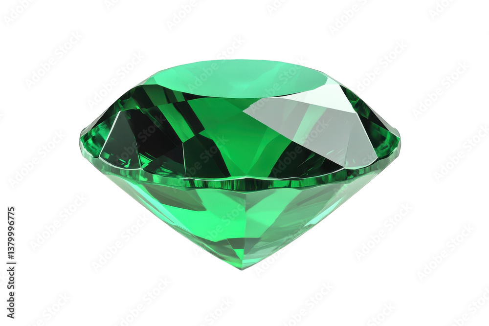 A brilliant green gem sparkles under soft light, showcasing intricate cuts and reflections A brilliant green gem sparkles under soft light, showcasing intricate cuts and reflections