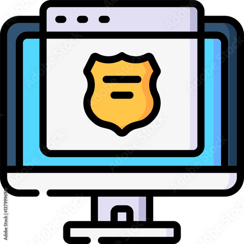police Illustration on a white background.