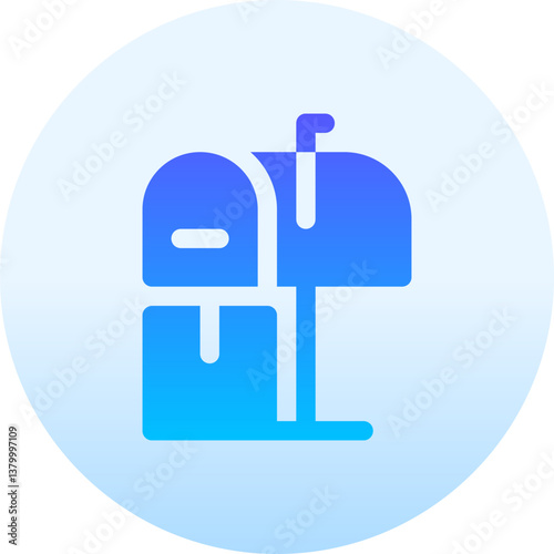 postbox Illustration on a white background.