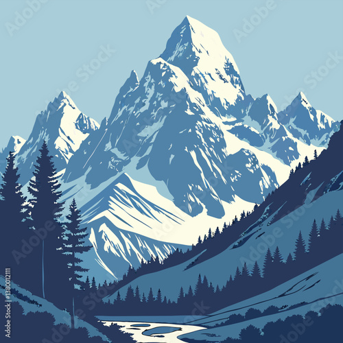winter mountain landscape