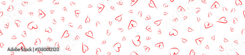 Red heart seamless pattern
