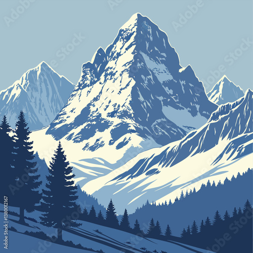 winter mountain landscape