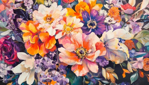 Colorful Flowers in Bloom Showcasing Nature's Vibrant Palette