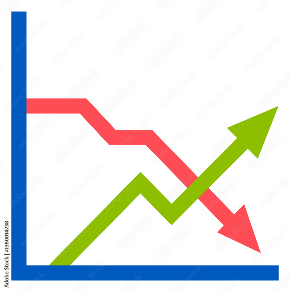 business graph with arrow business graph with arrow