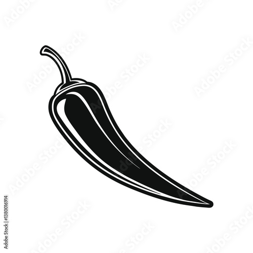 Red Hot Chili Pepper isolated on a white background