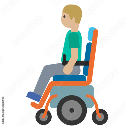 Man in Motorized Wheelchair
