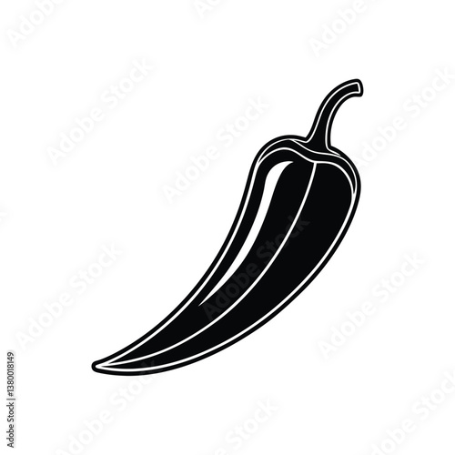 Red Hot Chili Pepper isolated on a white background