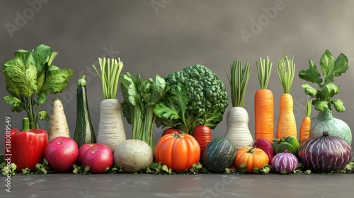 Variety of fresh vegetables on display including carrots, beets, and squash