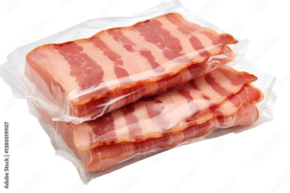 Fresh Bacon Strips on transparent background Fresh Bacon Strips on transparent background