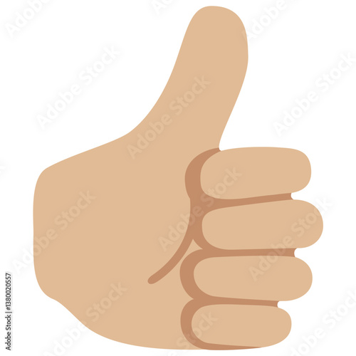 Thumbs Up: Light Skin Tone
