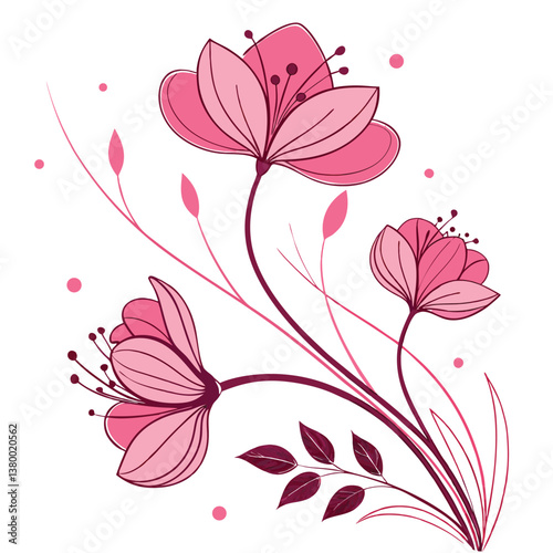 Cherry Blossom Art Vector Art, Icons, and Graphics for Free Download