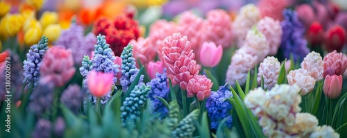 Colorful Blossoms in Spring Celebration of Vibrant Flowers