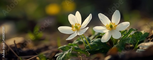 Delicate White Flowers Blooming in Spring with Fragrant Petals